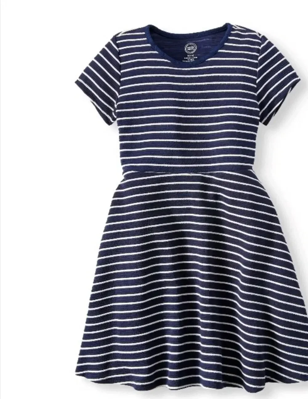 Wonder Nation Girl’s A-Line Blue Striped Dress Kid’s Youth Size Small 6-6x